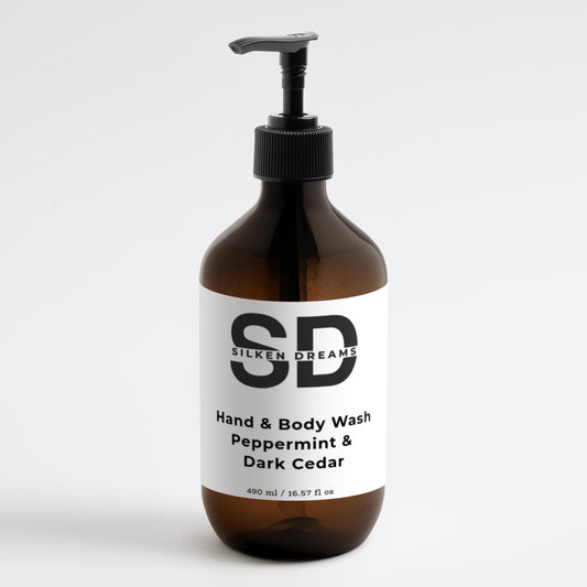 Hand & Body Wash, Peppermint & Dark Cedar